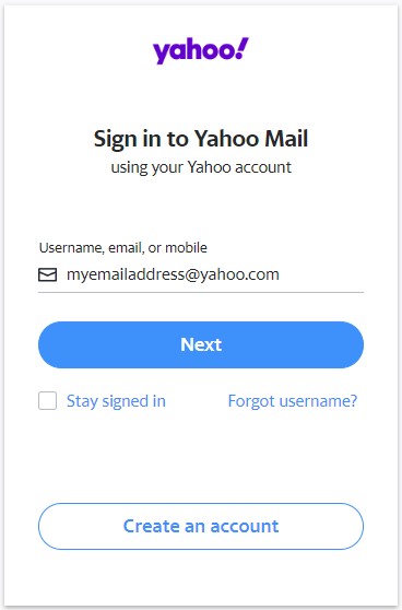 Yahoo! Sign in Address