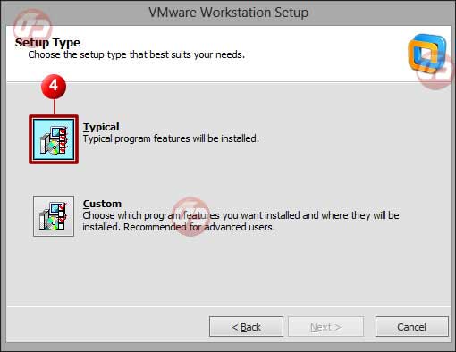 VMware Workstation select typical