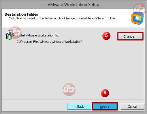 VMware Workstation destination folder