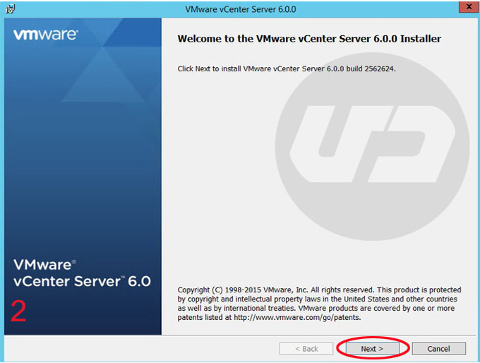 vCenter Server click to install